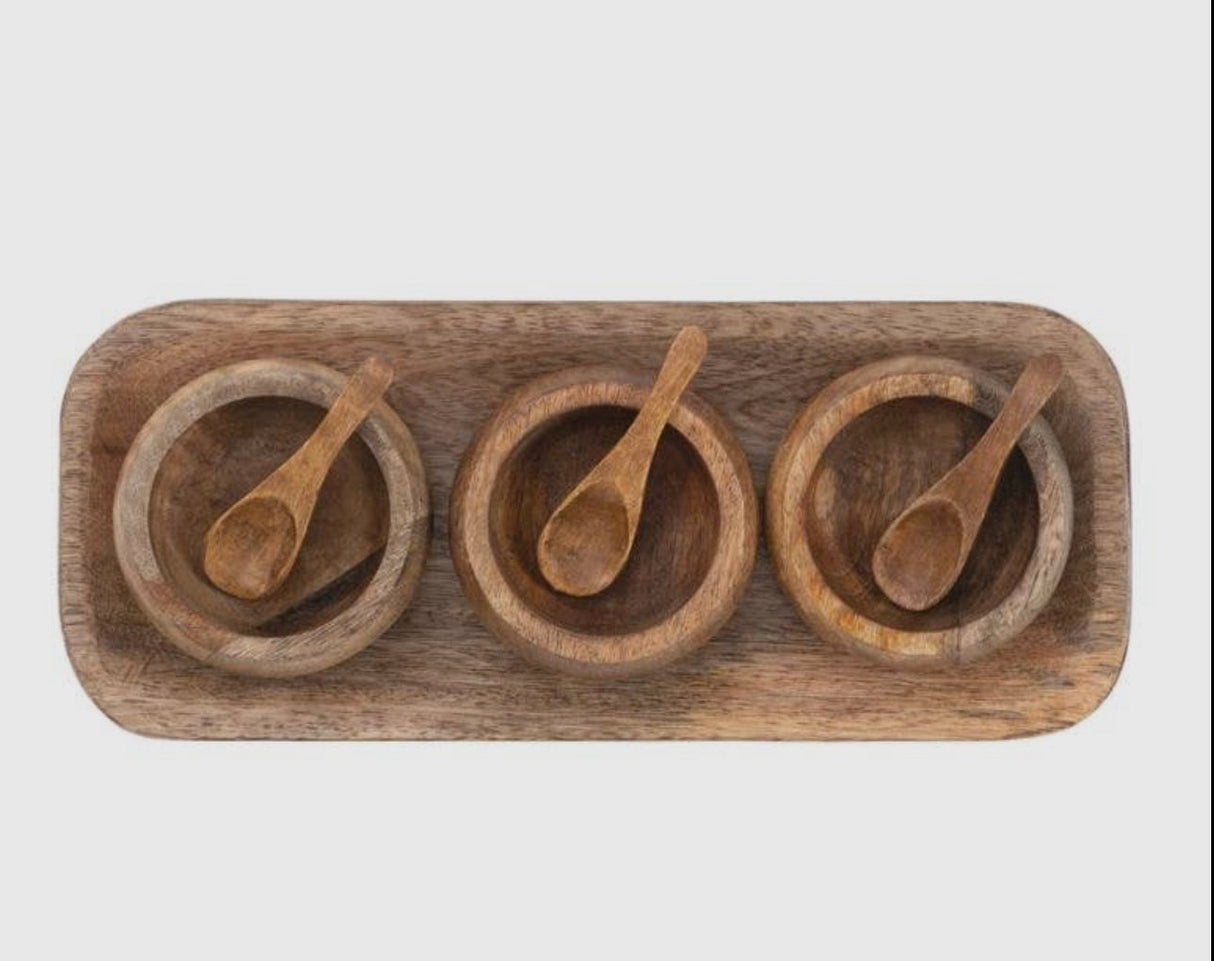 Trio Dip Bowls with Tray KB Decor & More