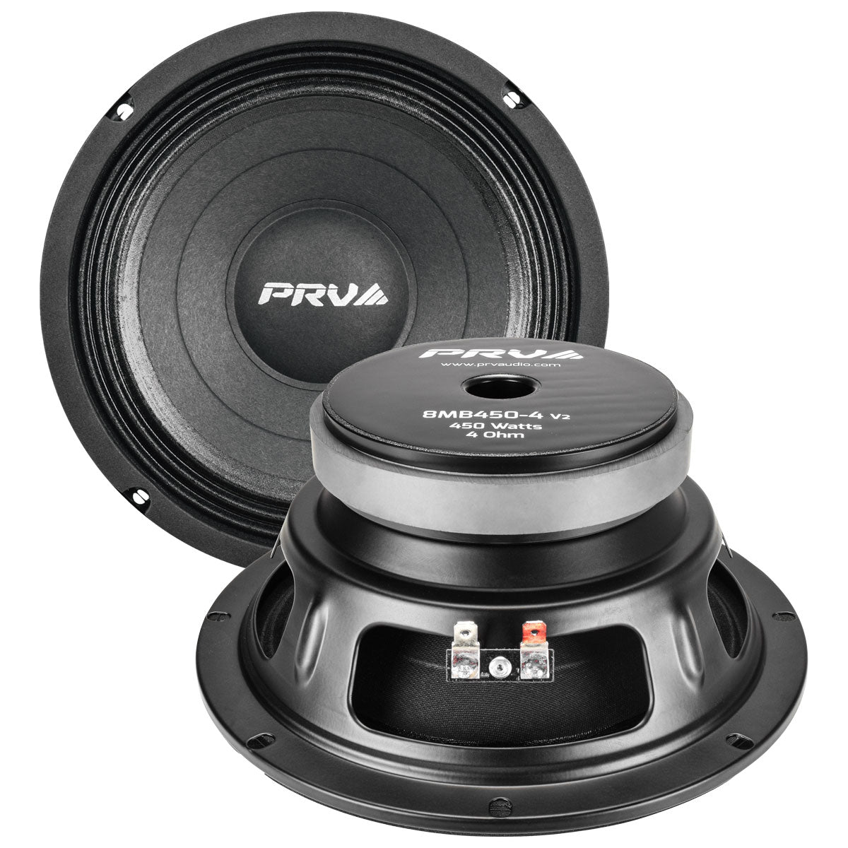 8MB450-4 v2 PRV 8″ Midbass Car Speaker PRO Audio 450 Watts / 4 Ohm PRV