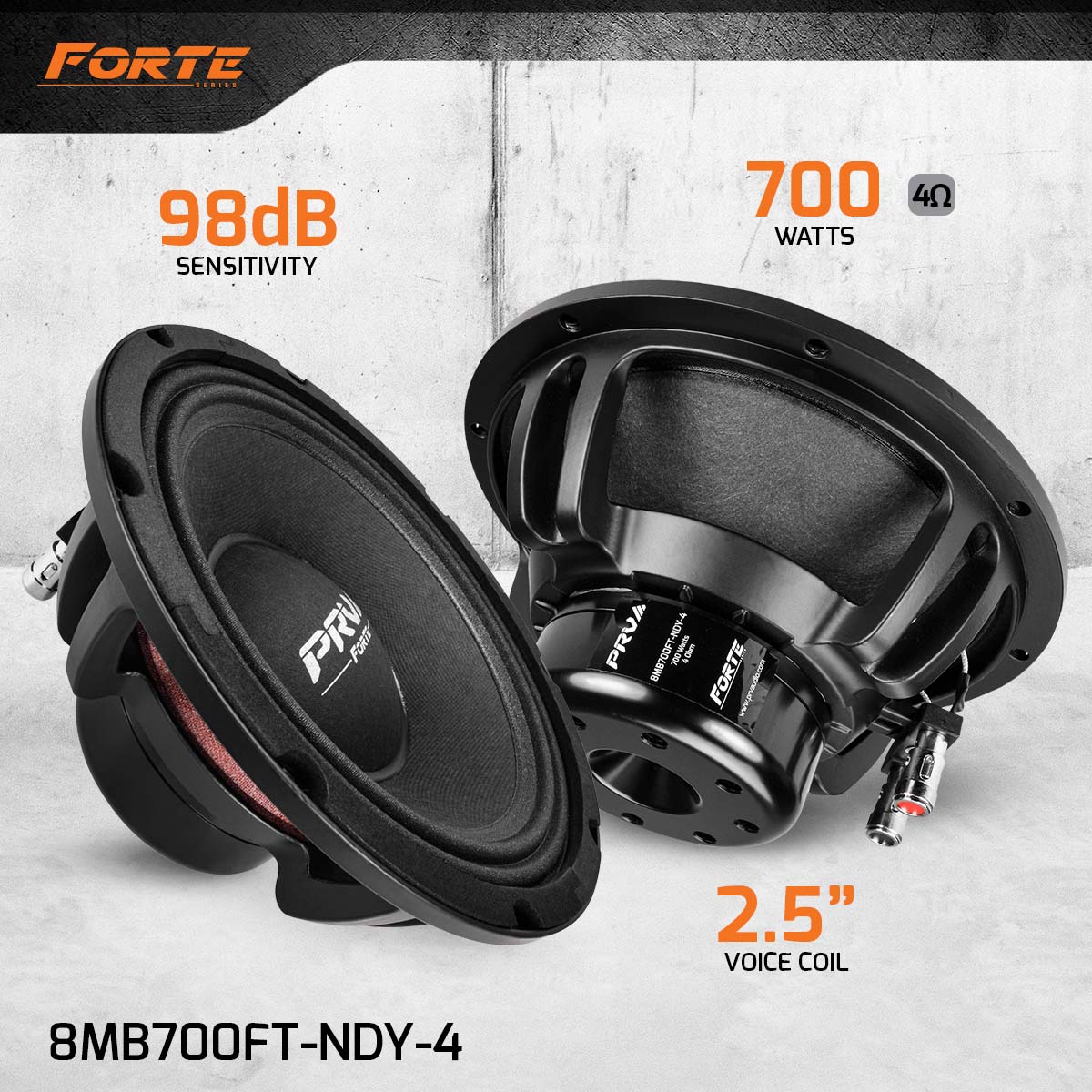 PRV 8MB700FT-NDY-4 Midbass PRV Audio