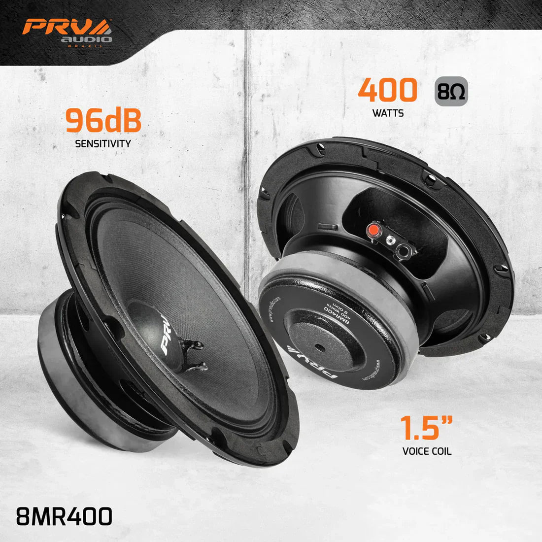 8MR400 PRV 8″ Midrange Speaker PRV