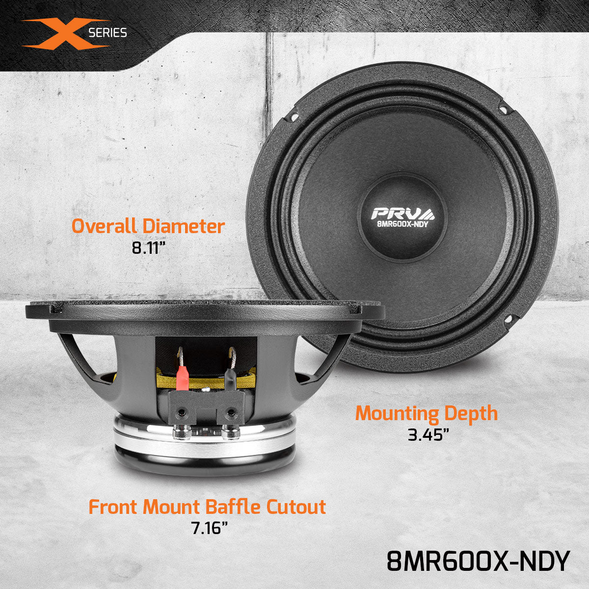PRV 8MR600X-NDY Midrange PRV Audio