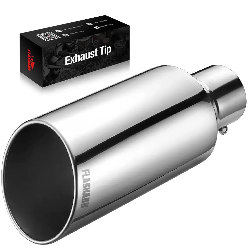 Exhaust Tip 5" In, 6"/7"/8" Out, 18" Length T304