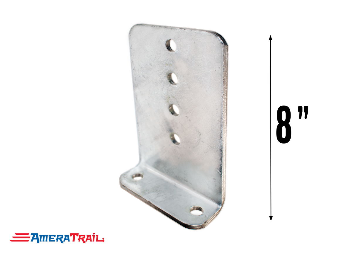 8" Vertical Bunk Bracket for Big Wood Bunks - 8" H x 5" Wide - Galvanized Finish