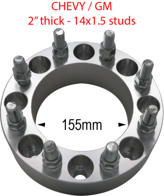 2" thick - 8 x 210mm to 8 x 210mm - 2" (Chevy/GMC) Far From Stock - CWA