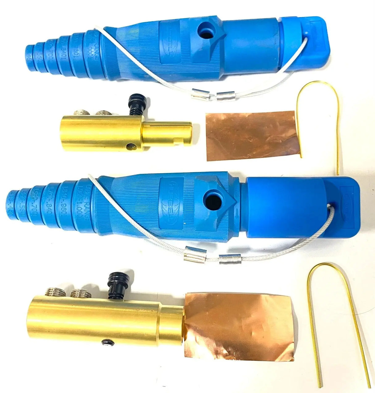 Hubbell HBL300MBL M/F CAM LOCK PAIR W/ Protective Caps for 300A Single Pole CAM Hubbell