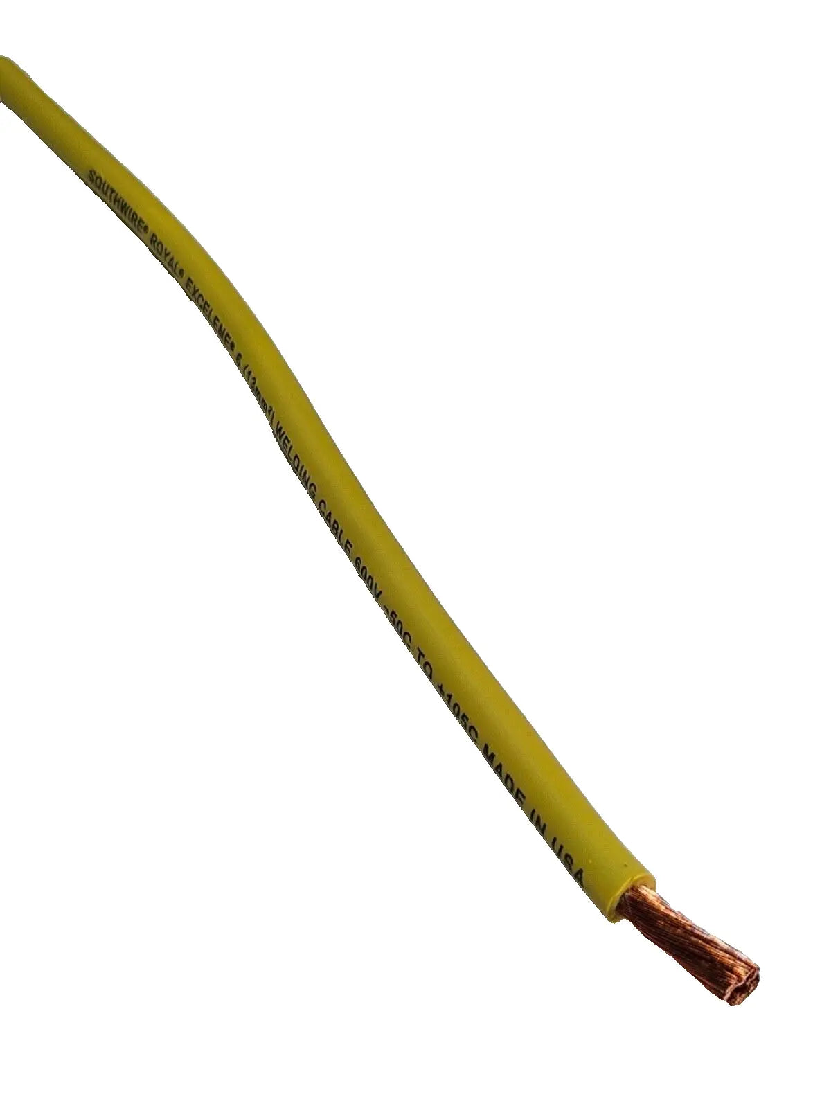 100 FT 6 gauge AWG EXCELENE 105c COPPER BATTERY WELDING CABLE YELLOW MADE IN USA Southwire/Excelene
