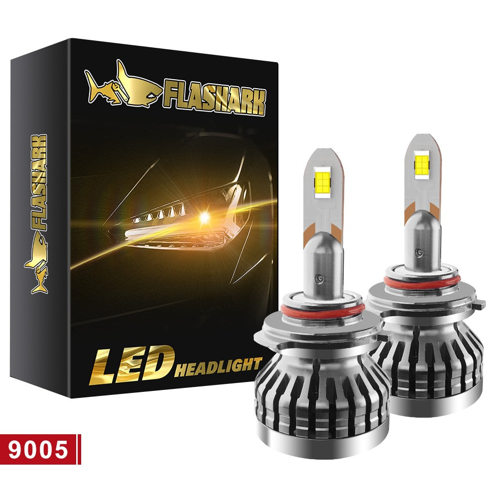 9005/HB3 H4 H7 H11 H13 LED Headlight Bulbs 80W 6400LM 6000K 2 Bulbs Flashark