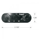 Vintage Air 3-Knob Horizontal Control Panel with Black Anodized Face and Knobs Far From Stock