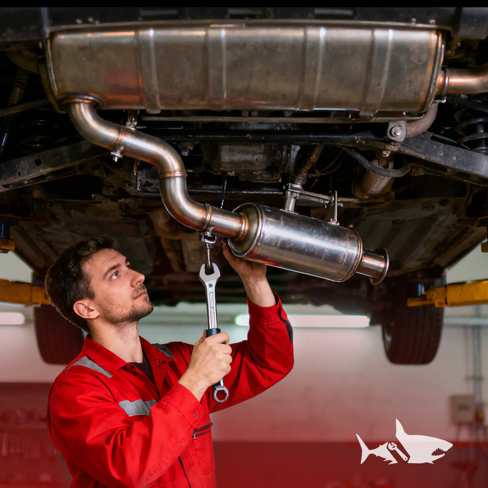 2.25" Catback Exhaust System For 1992-2000 Honda Civic 1.6L with 4" Burnt Rolled Muffler Tip Flashark