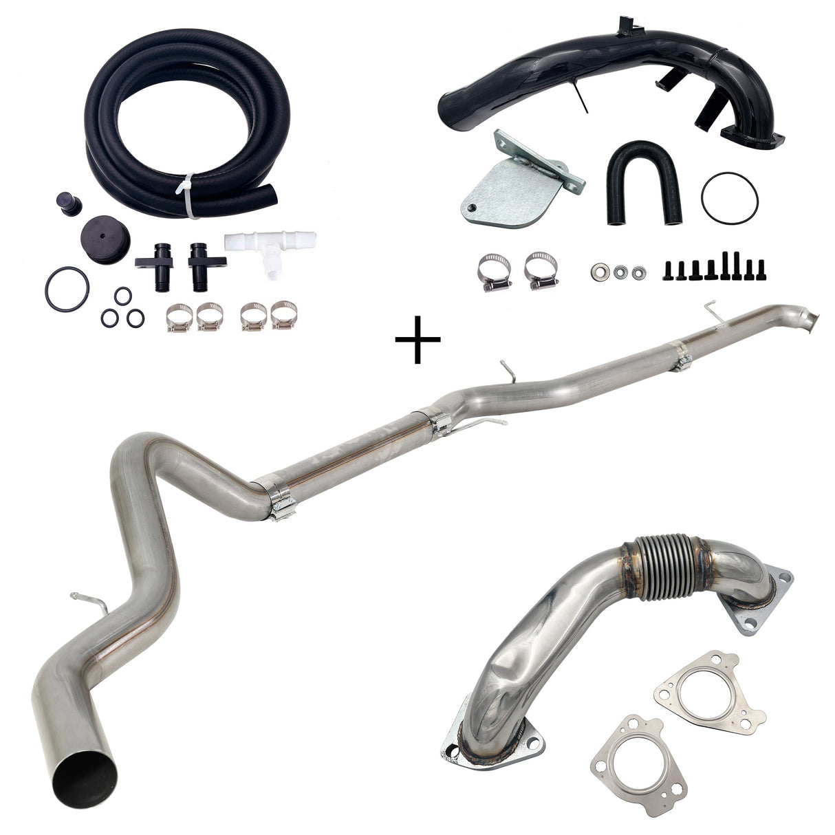 TruckTok 2007.5-2010 6.6L Duramax LMM 4"/5" Dp-back DPF pipe & EGR delete kit TruckTok