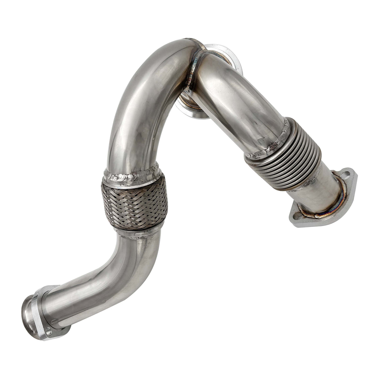 TruckTok 2003-2007 6.0L Ford F250 F350 F450 Powerstroke Diesel Heavy Duty Polished Exhaust Up-Pipe Y-Pipe TruckTok