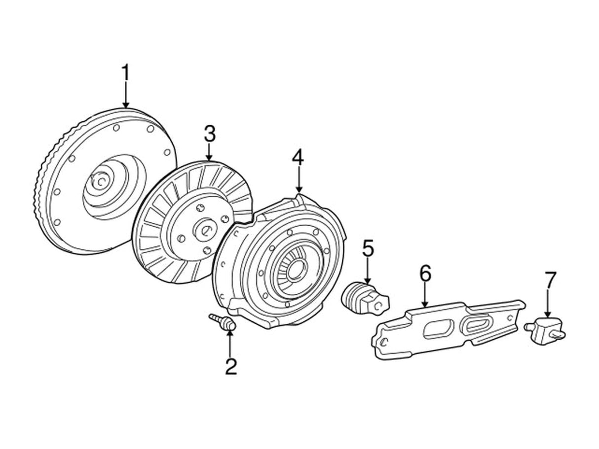 1C3Z6375AA OE Clutch Flywheel, 1999-2003 Ford 7.3L Powerstroke Ford OEM