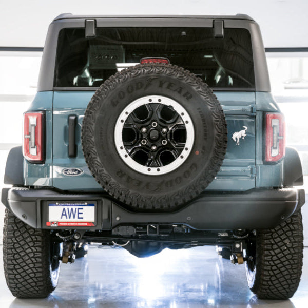 AWE Tuning 0FG Cat Back Exhaust System with BashGuard and No Tips | 2021+ Ford Bronco