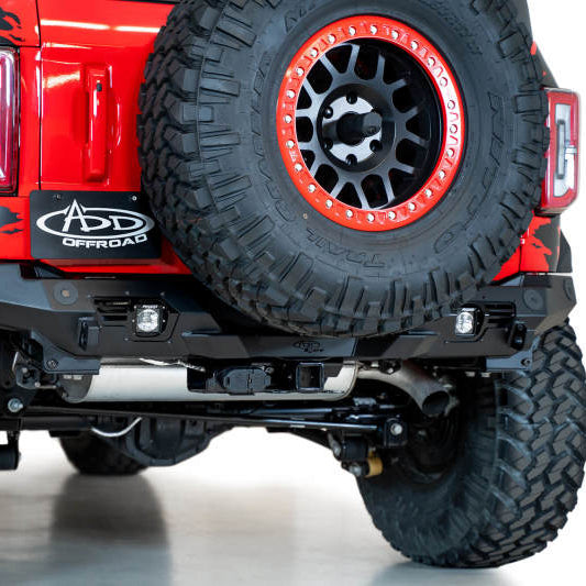 Addictive Desert Designs Bomber Rear Bumper with Cube Light Mounts | 2021+ Ford Bronco