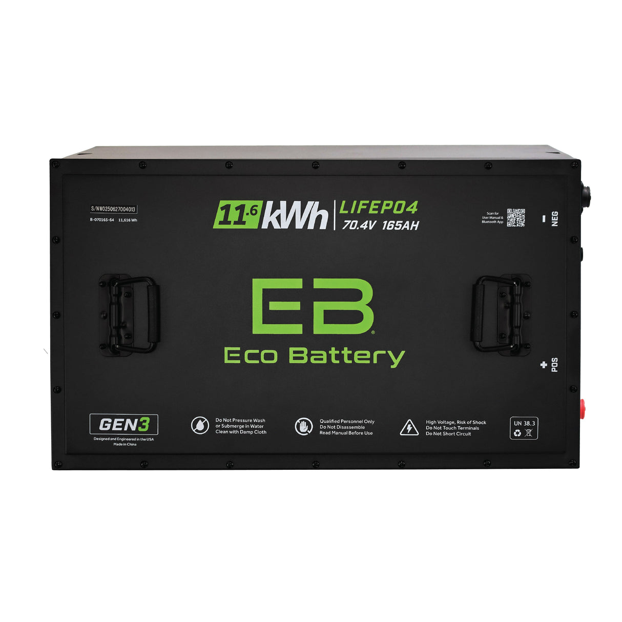 Eco Battery 70V (72V) 165AH Battery Bundle / Universal