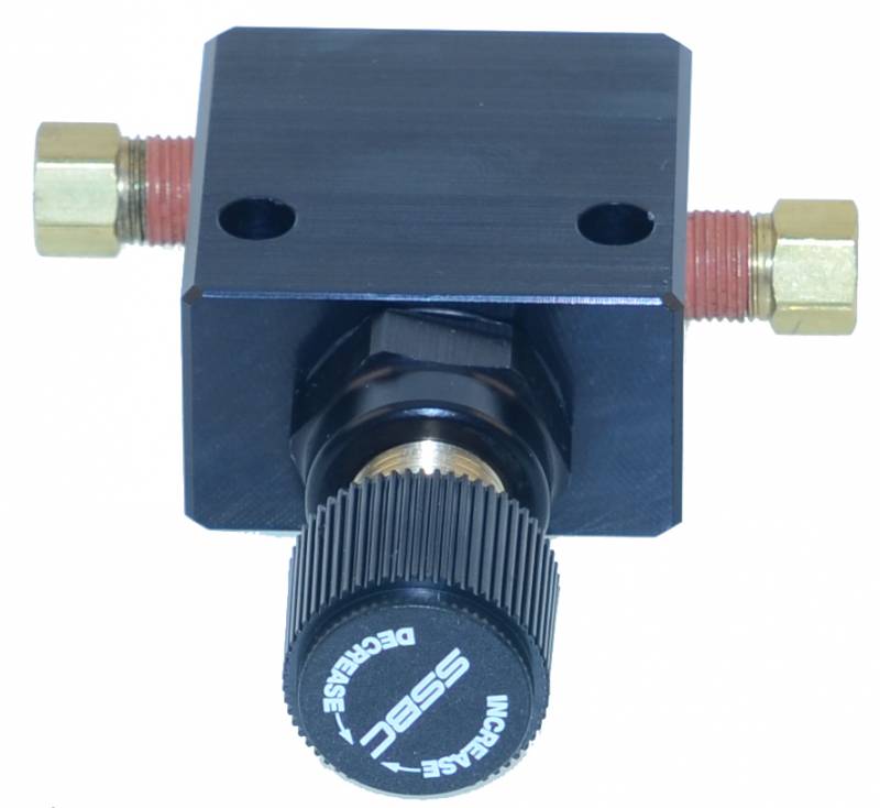 New Adjustable Proportioning Valve W/Fitting. Black Anodized A0707-1