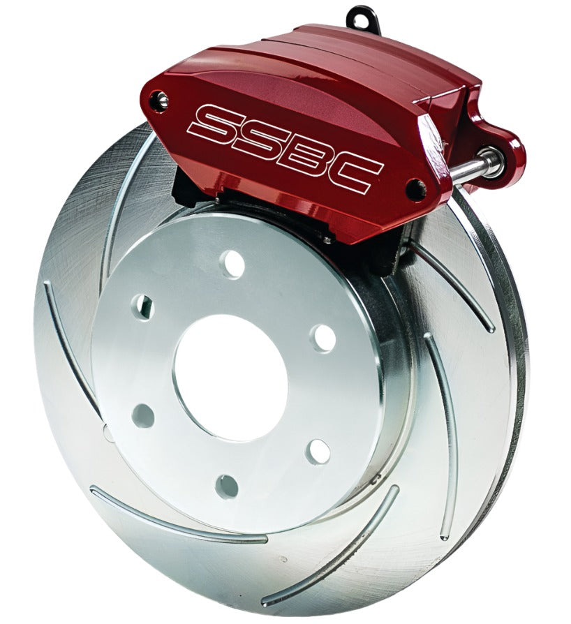American Made Sport R1 Billet Aluminum Rear Drum to Disc Brake Conversion Kit W/Rotors. Red A126-59R