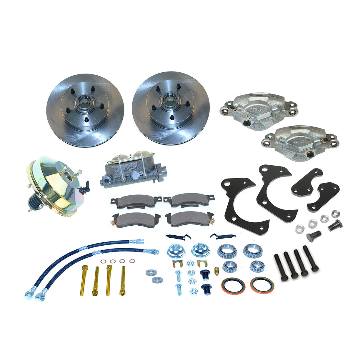 New Direct Fit Front Drum to Disc Brake Conversion Kit W/Rotors. A129-4