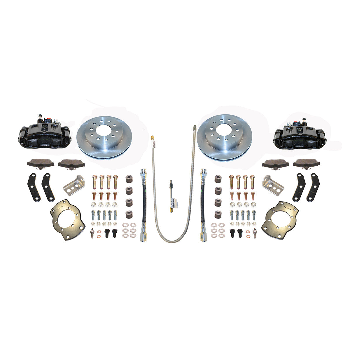 New Direct Fit Rear Drum to Disc Brake Conversion Kit W/Rotors. Black A136-1BK