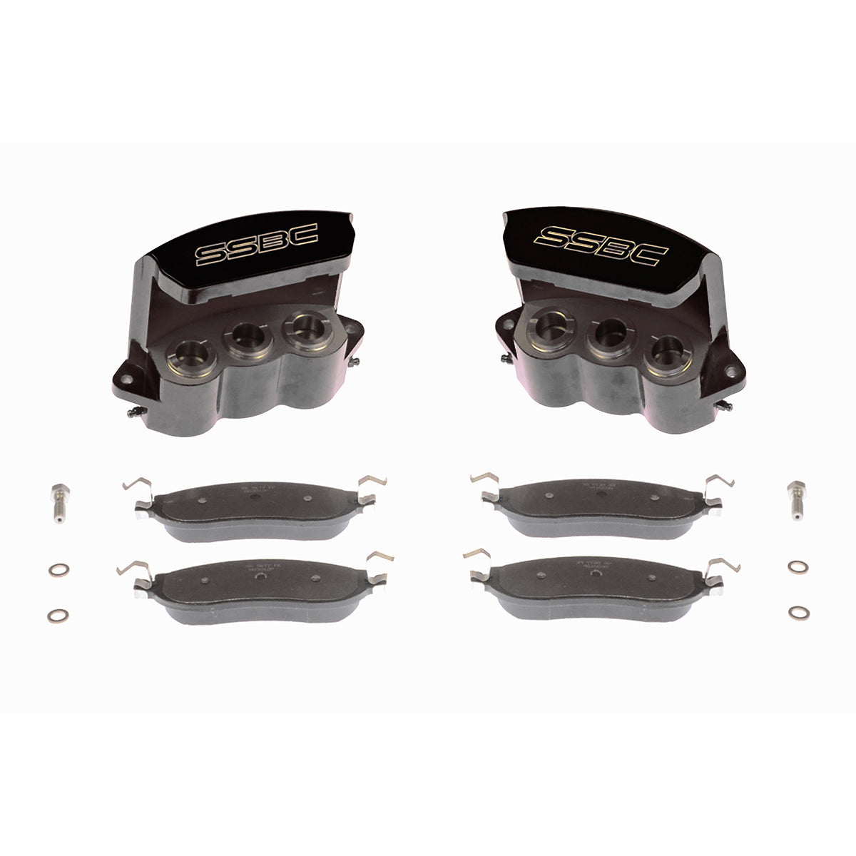 American Made Tri-Power 3 Piston Direct Fit Billet Aluminum Rear Caliper Upgrade Kit. Black A193-7BK