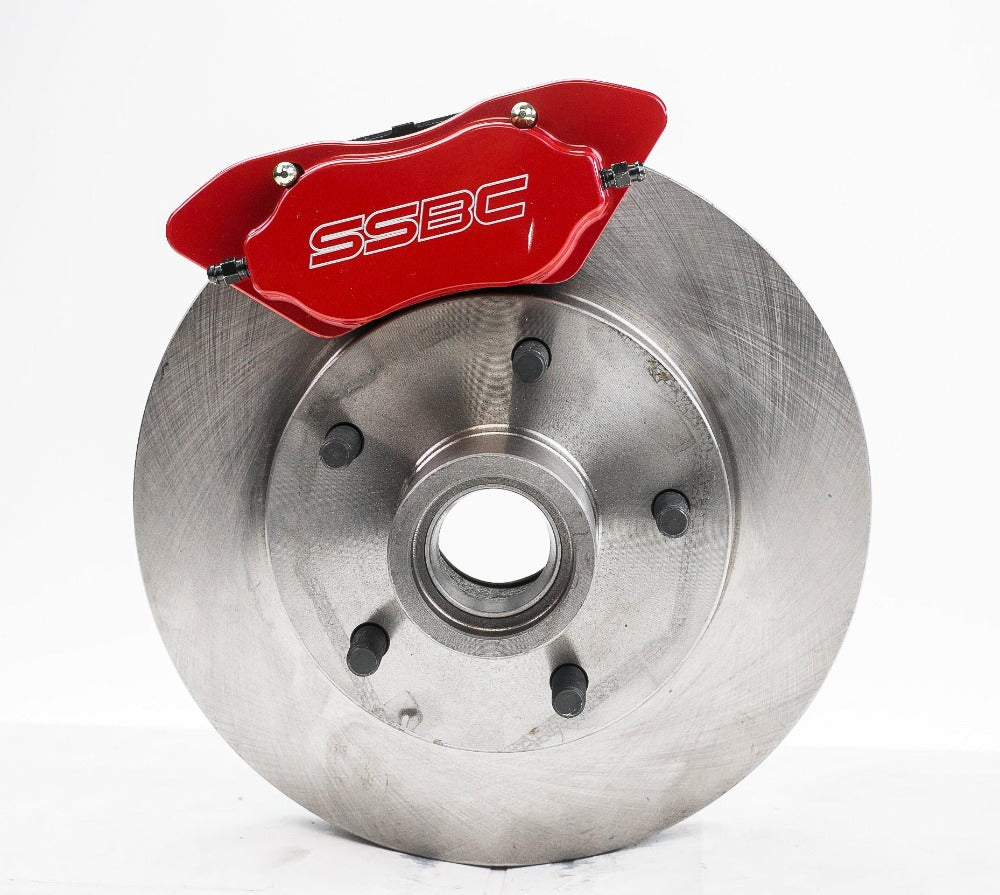 American Made Comp S 4-Piston Billet Aluminum Quick Change Front Caliper Upgrade Kit. Red A198-1R