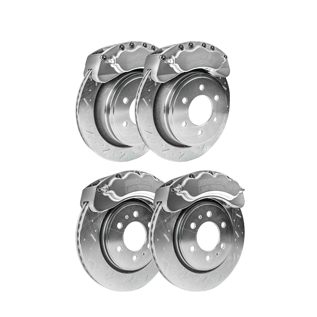 American Made 4 Wheel B8-Brawler 8 Piston Direct Fit Billet Aluminum Big Brake Bundle. A414-2021-BBB
