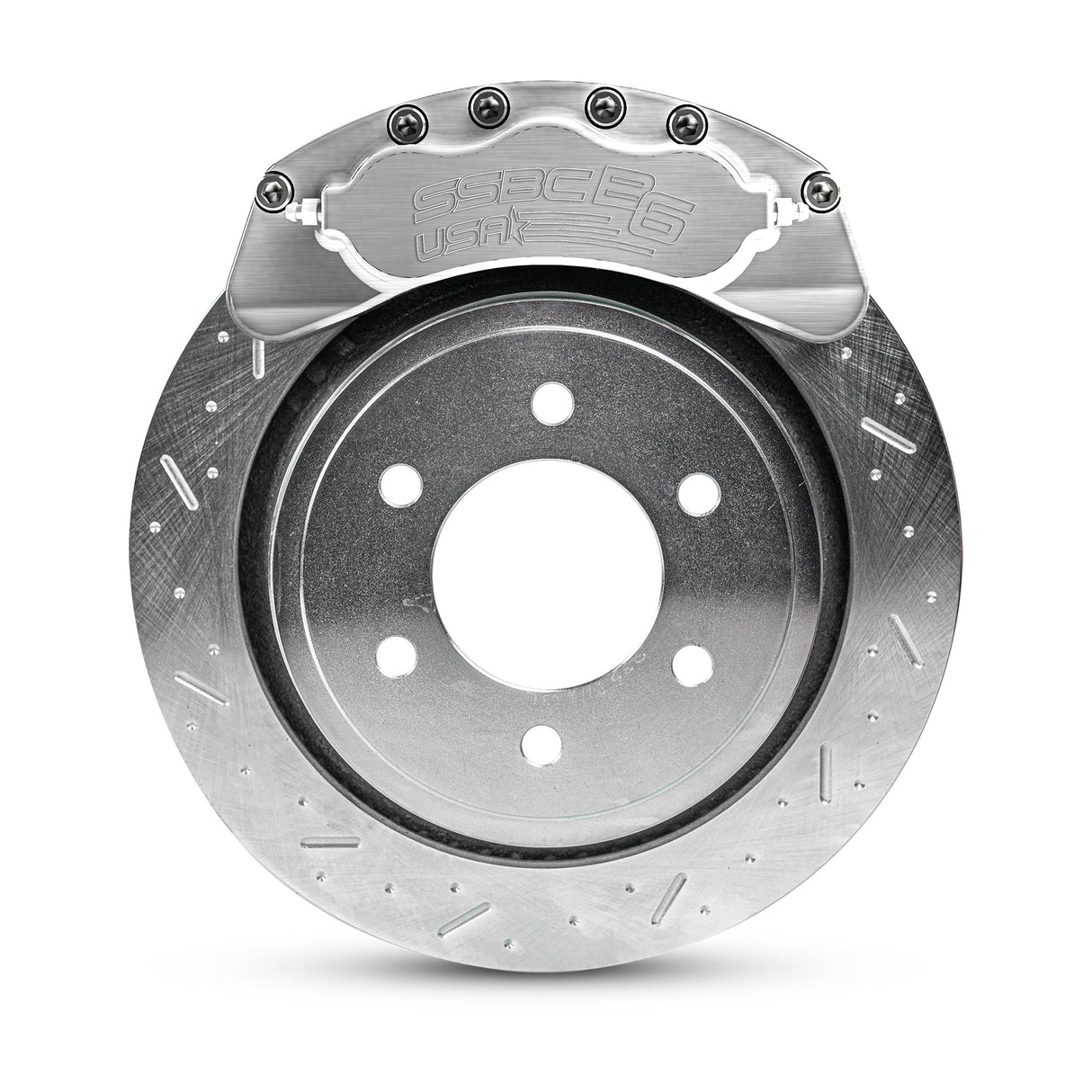 American Made B6-Brawler Direct Fit Billet Aluminum Rear Caliper Upgrade Kit. Clear A414-31