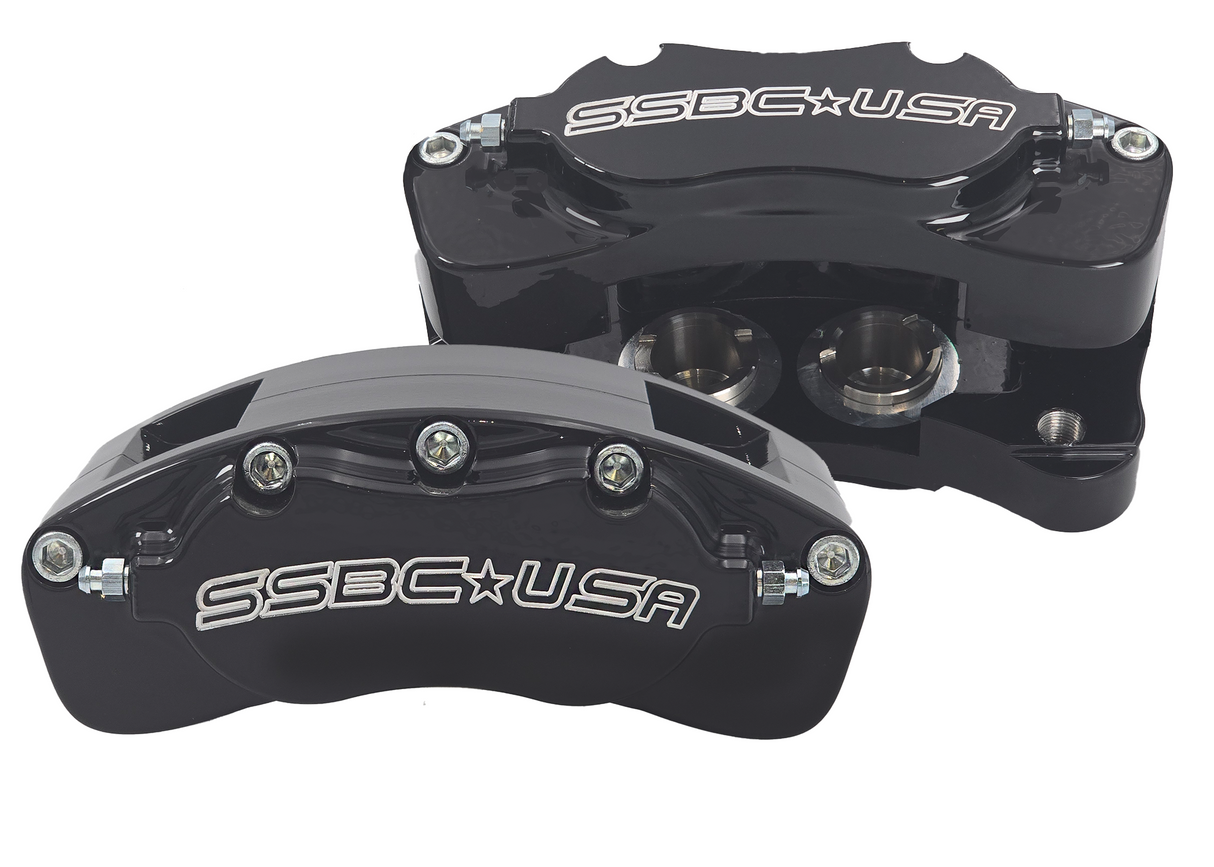 American Made B4-Brawler LT Direct Fit 4-Piston Billet Aluminum Rear Caliper Upgrade Kit. Black A415-11BLK