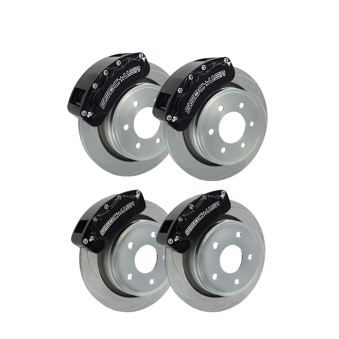 American Made 4 Wheel Brawler LT Direct Fit Billet Aluminum Big Brake Bundle. Black A415-2021BLK-BBB