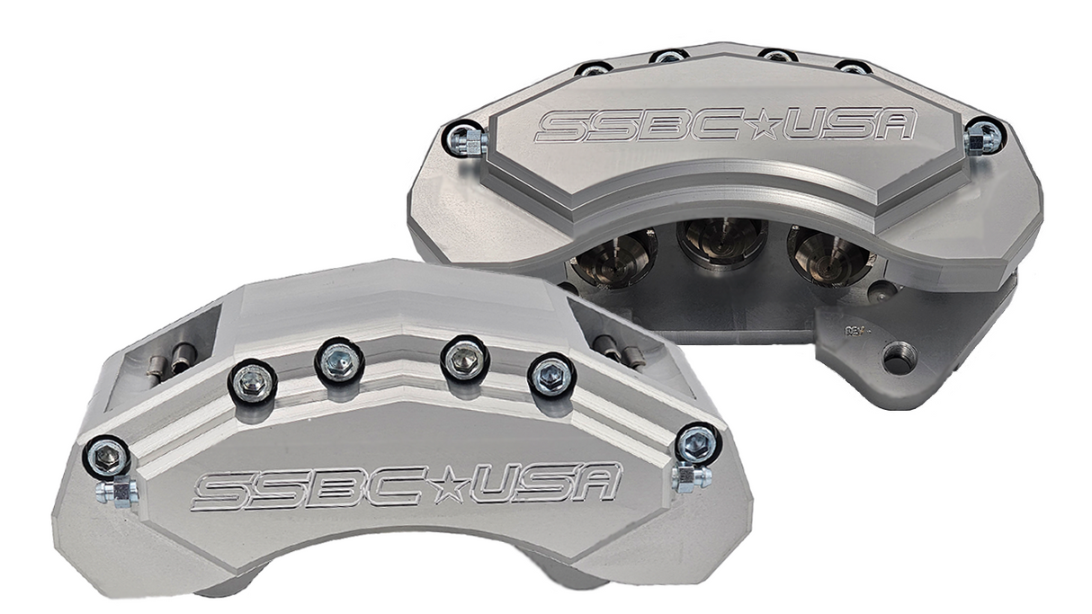 American Made M6-Moab 6-Piston Billet Aluminum Front Caliper Disc Brake Kit W/DS Rotors. Clear A434-10-DS