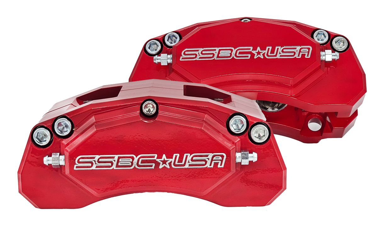 American Made M4-Moab 4-Piston Billet Aluminum Rear Caliper Upgrade Kit. Red A434-11R