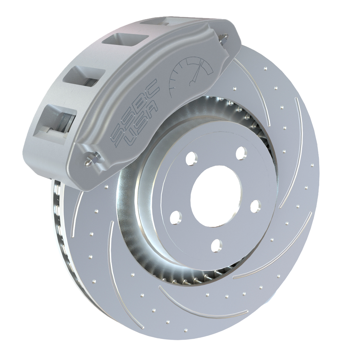 American Made R6-Redline 6 Piston Billet Aluminum Direct Fit Front Caliper Upgrade Kit. Clear A551-20