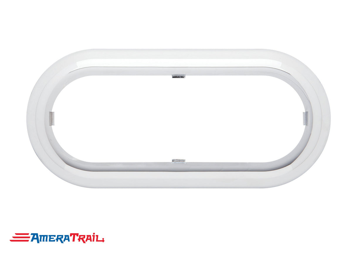 Chrome Bezel Light Grommet for Surface Mount 6" Oval Lights - Optronics