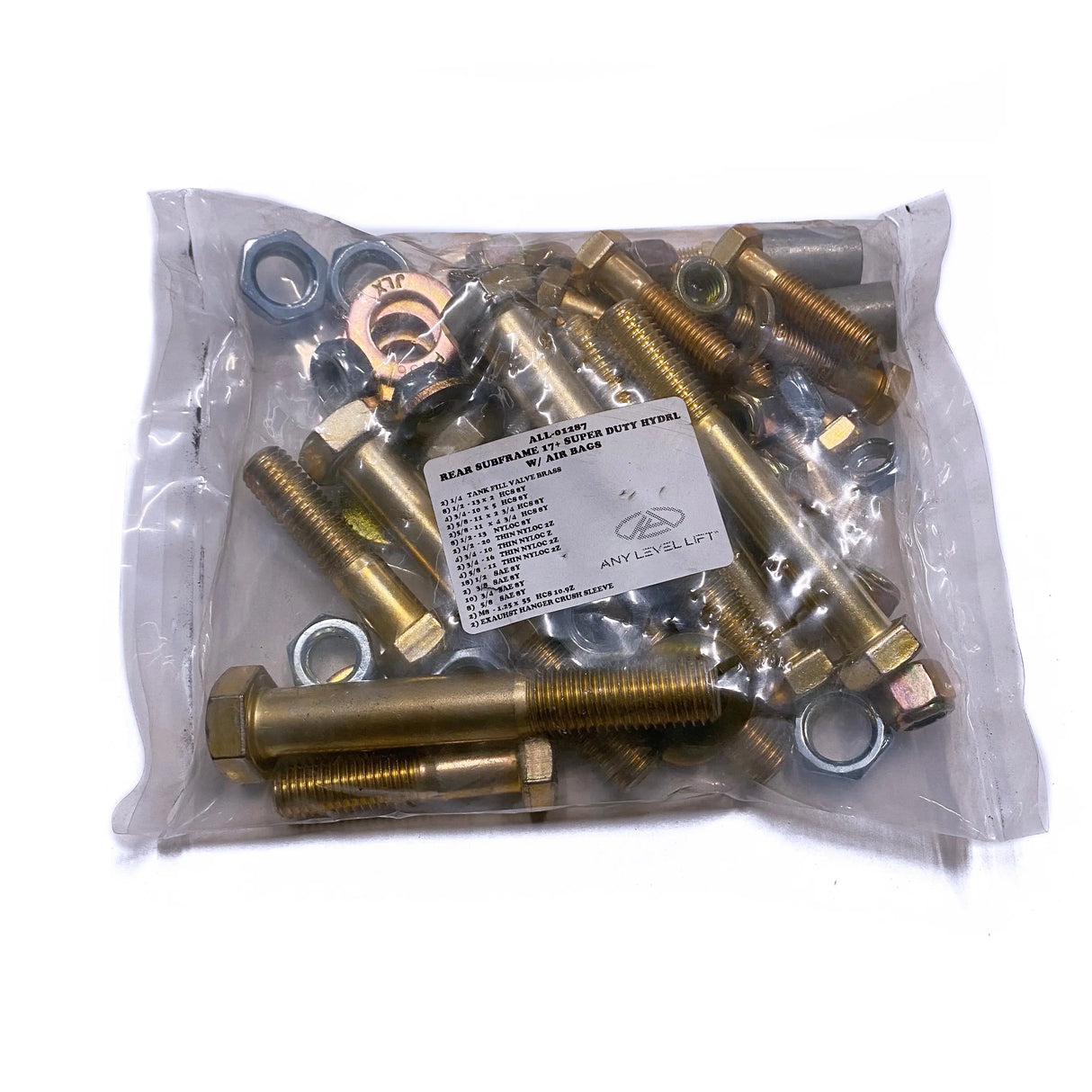 Rear Subframe Hardware Kit (17+ Super Duty, Hydraulic w/Airbags) Any Level Lift