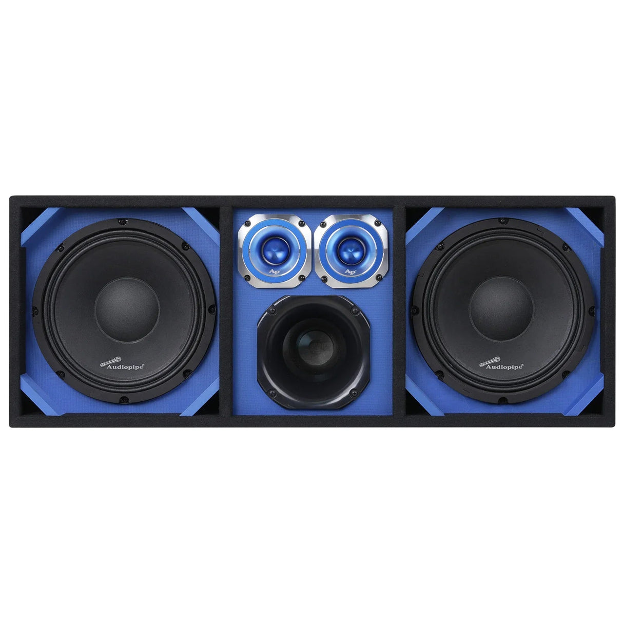 Audiopipe AP-CHU-1028BLU High Powered 10" Vented Chuchero Enclosure Audiopipe
