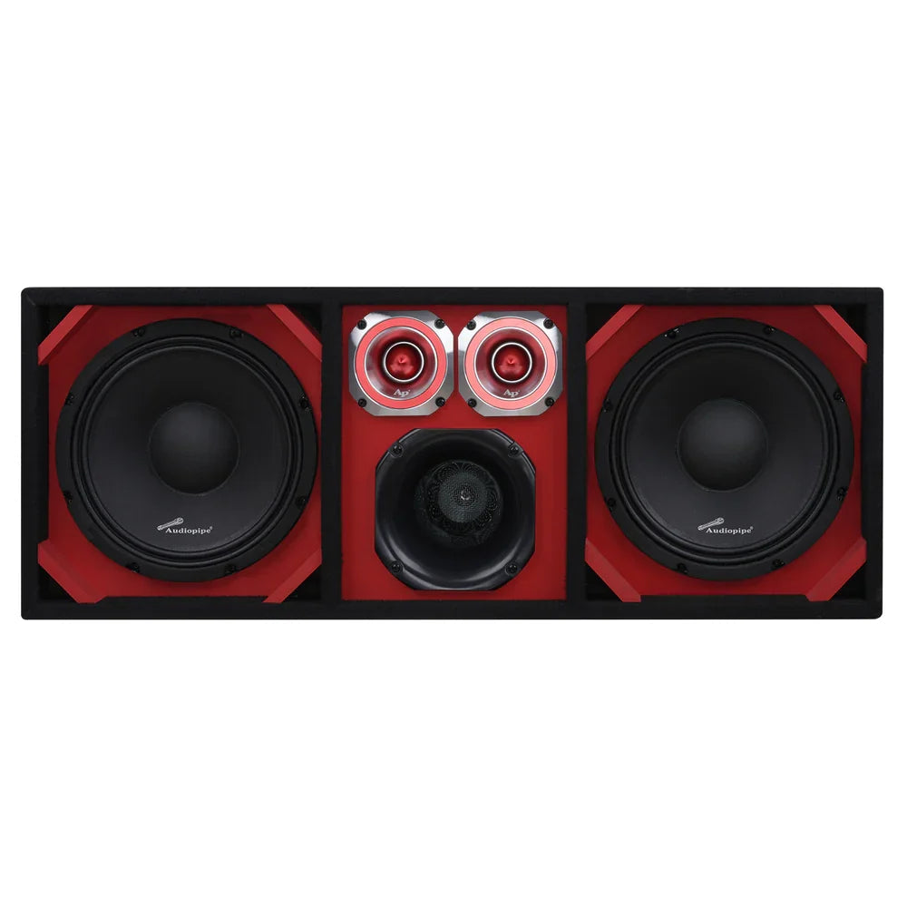 Audiopipe AP-CHU-1028RED High Powered 10" Vented Chuchero Enclosure Audiopipe