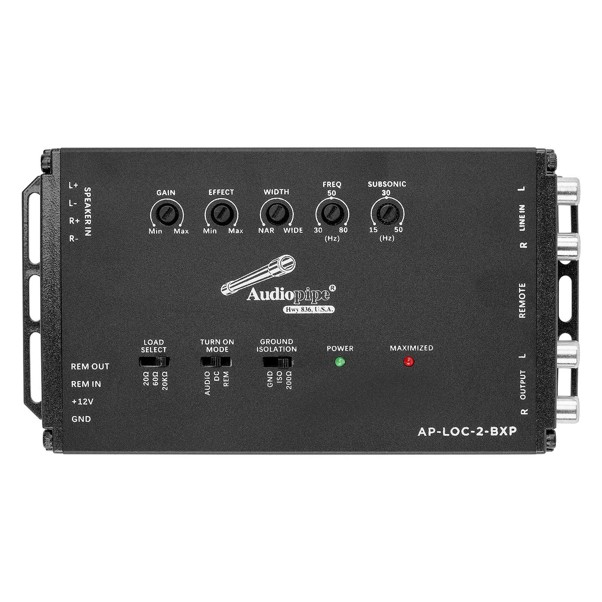 Bass Xpander Restoration Line Output Converter W / Line Driver (AP-LOC-2-BXP) Audiopipe