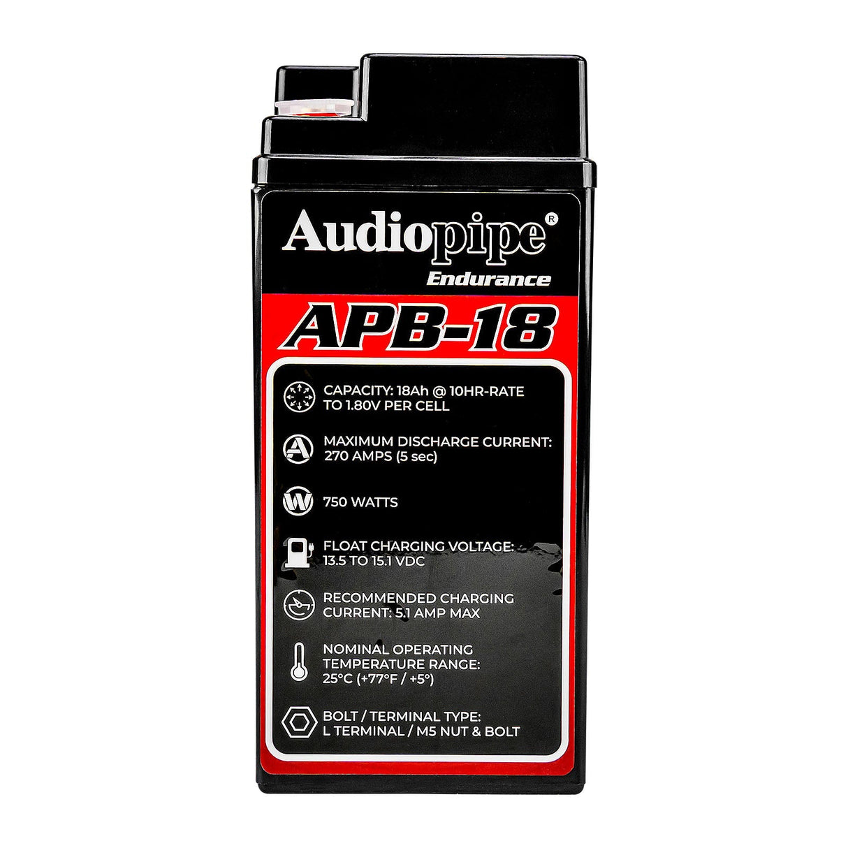 Deep Cycle 18AH 12V Power Cell (APB-18) Audiopipe