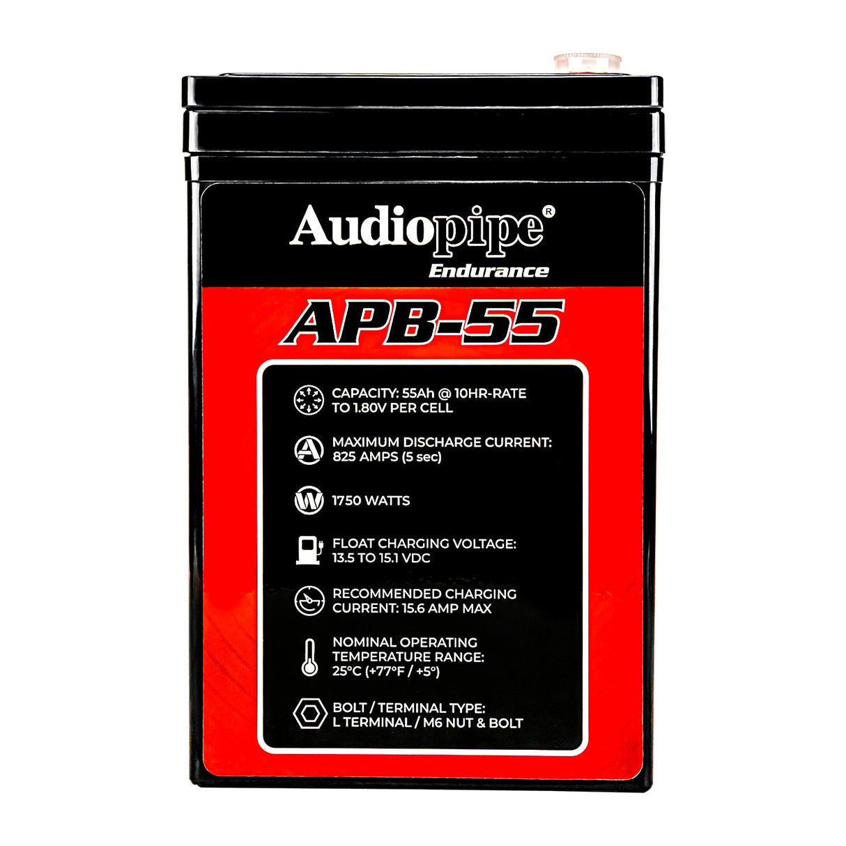 Deep Cycle 55AH 12V Power Cell (APB-55) Audiopipe