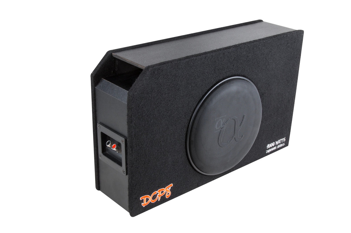 Alphasonik DCP8 8" 350W RMS Slim Loaded Subwoofer Port Bass Enclosure Alphasonik