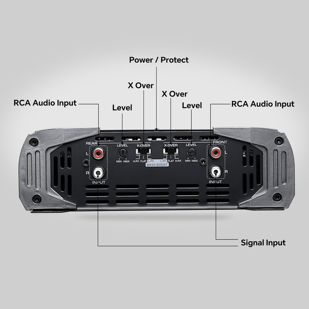 APHT-1000.4D-H2 Full Range Class D Transistor Amplifier Audiopipe