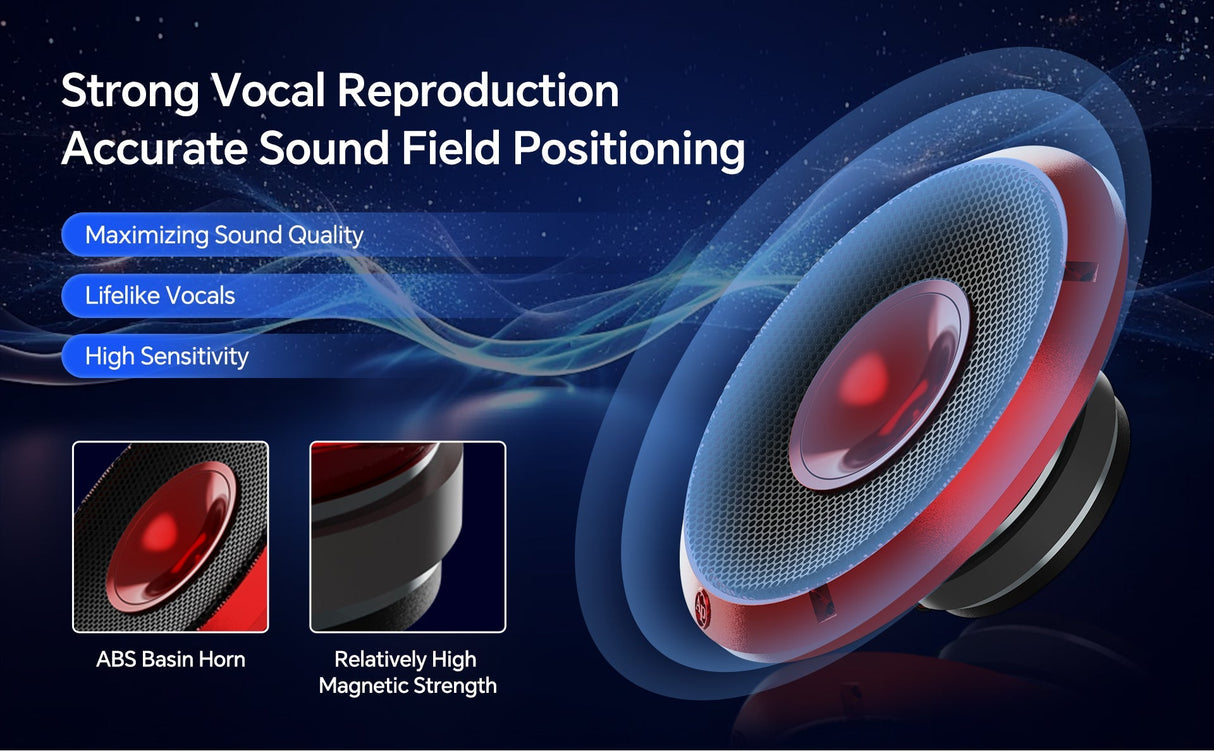 8" Compression Horn Mid-Range Loudspeaker (APMB-828GH-RED), Sold individually Audiopipe
