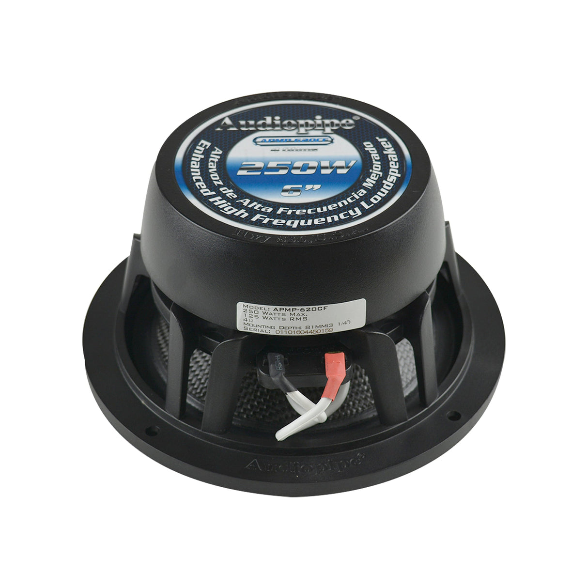 APMP-620CF 250 Watts 6.5” High Mid Frequency Loudspeaker Audiopipe