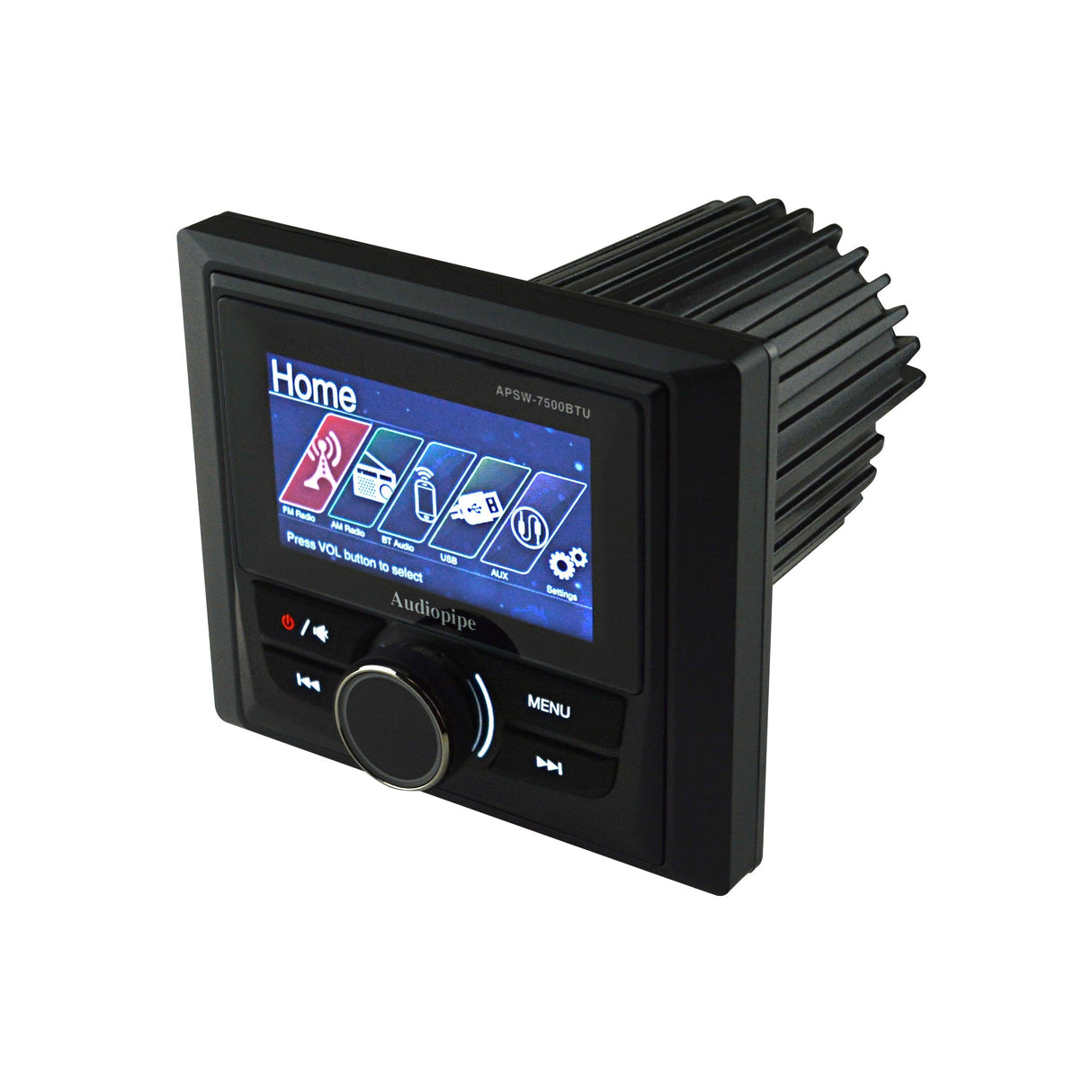 APSW-7500BTU - 3” TFT LCD High Definition Multimedia Marine Head Unit Audiopipe