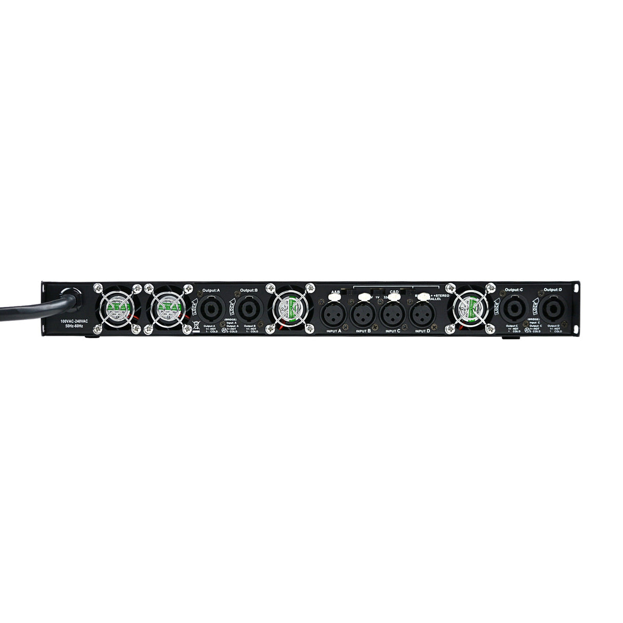 4 Channel Professional Power Amplifier (AQS-7000D) Audiopipe