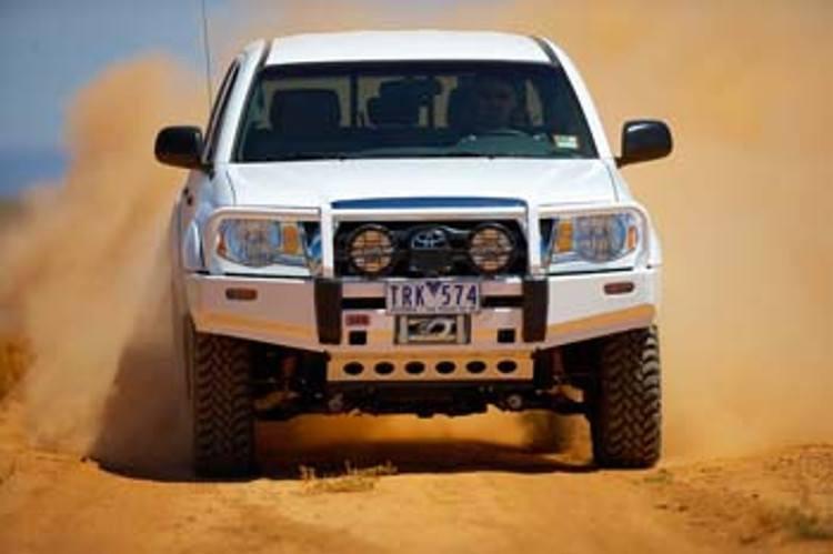 ARB 3423030B Toyota Tacoma 2005-2011 Deluxe Front Bumper Winch Ready with Grille Guard, Black Powder Coat Finish