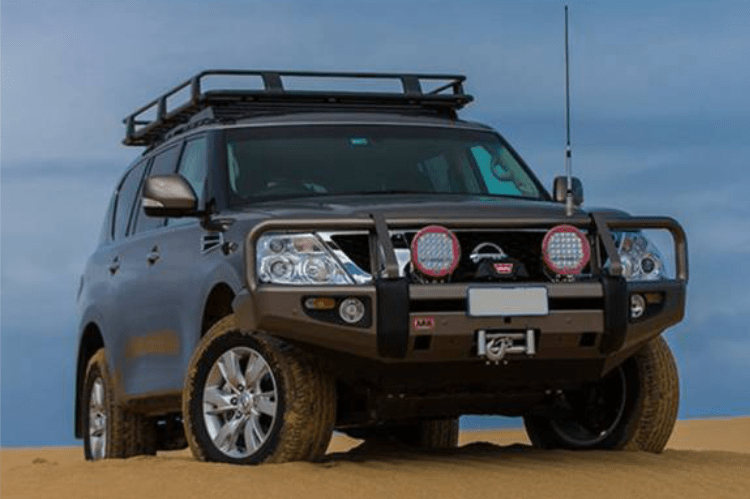 ARB 3423030B Toyota Tacoma 2005-2011 Deluxe Front Bumper Winch Ready with Grille Guard, Black Powder Coat Finish