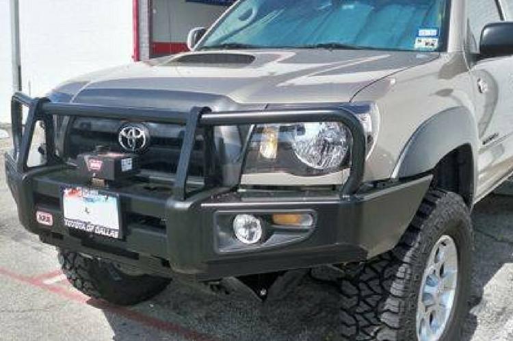 ARB 3423130B Toyota Tacoma 2005-2011 Deluxe Front Bumper Winch Ready with Grille Guard, Black Powder Coat Finish