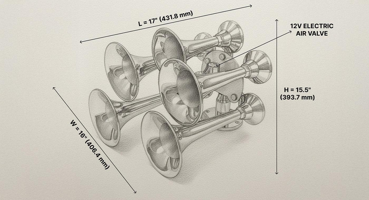 Admiral Chrome Train Horn HornBlasters