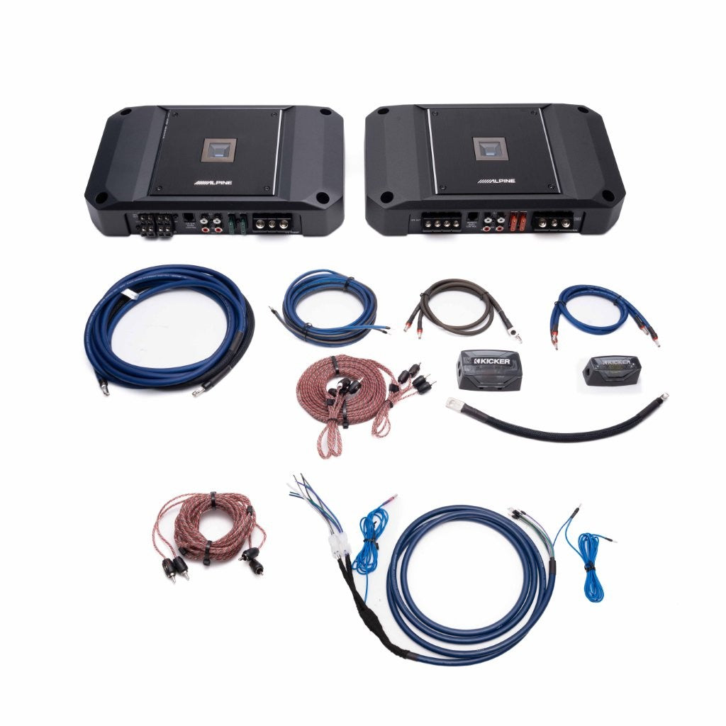 Alpine R Series Plug & Play Dual Amplifier Kit Bundle | '18- '23 JL Wrangler/ '20- '23 JT Gladiator